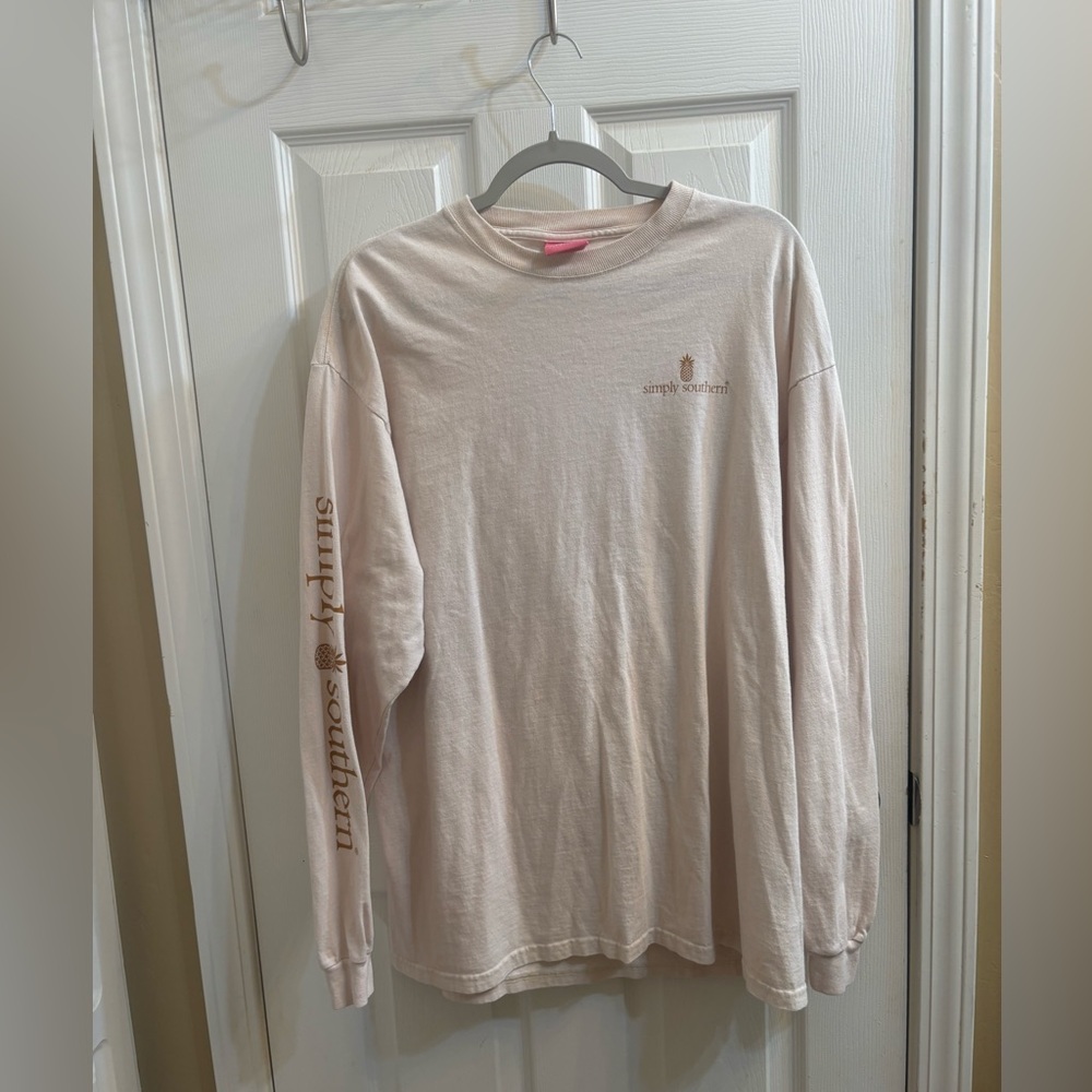 Simply Southern Light Cream Long Sleeve Tee
